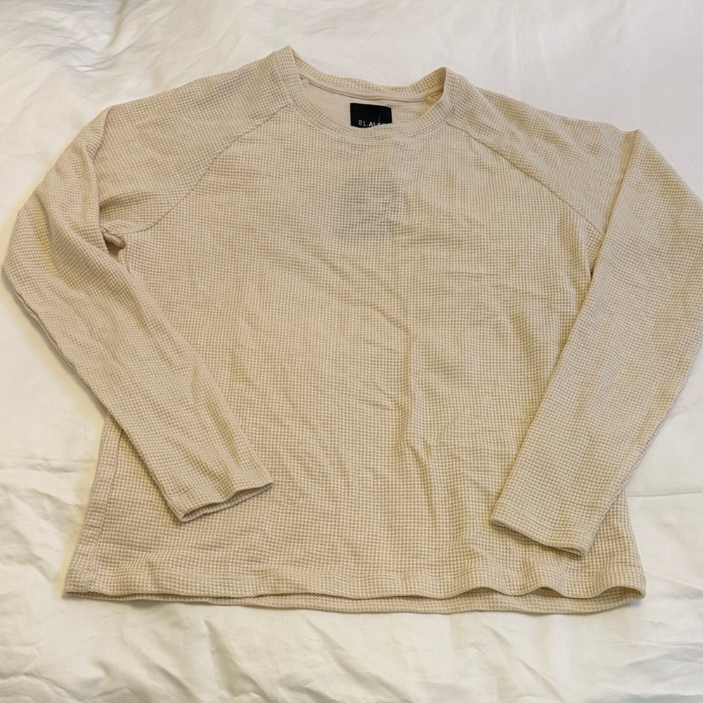 Men's Beige Crewneck Shirt